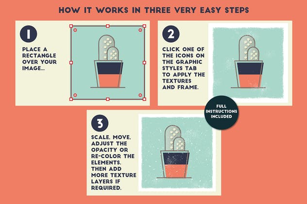 海报油墨印刷添加杂色效果AI图层样式 Poster Press – Screen-Print Creator插图(5)