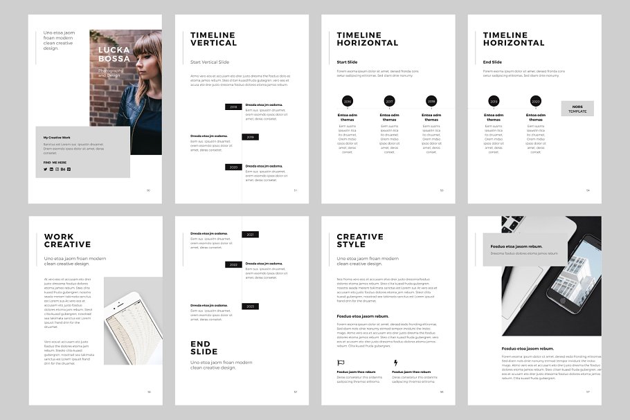 简洁，现代和极简主义Keynote幻灯片模板 NORS A4 Vertical Keynote + 20 Photos插图(11)