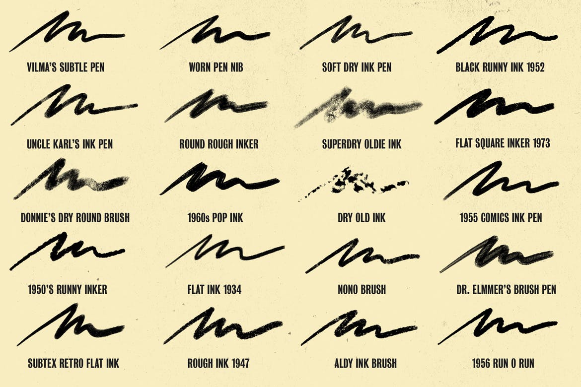 历史插画名家手绘风格Procreate绘画笔刷 Auld Inks for Procreate插图(4)