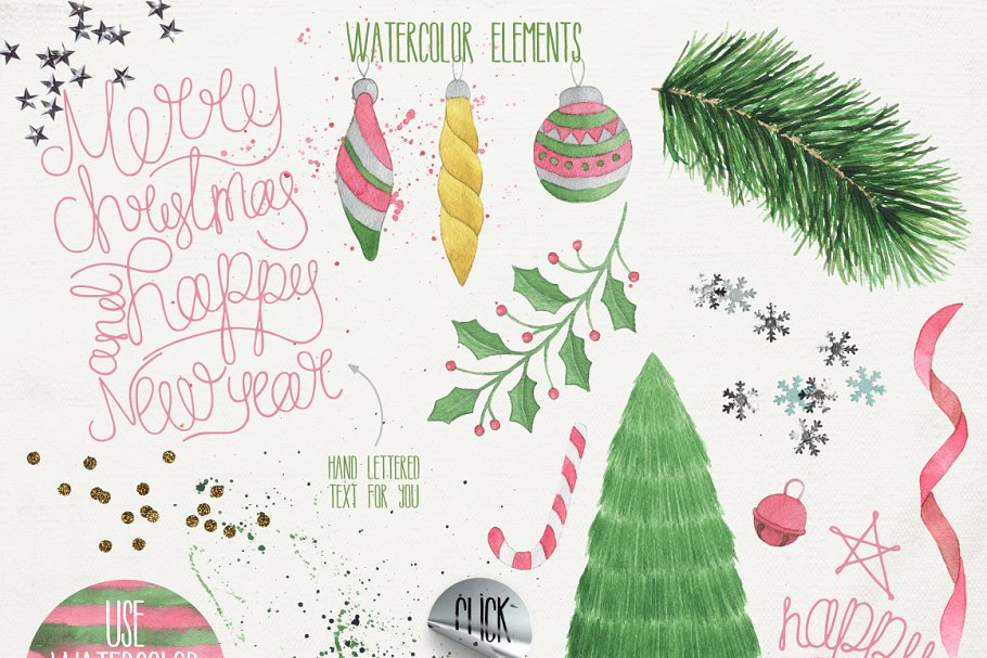 手写书法艺术英文字体 Merry Christmas [2 fonts] Pro插图(5)