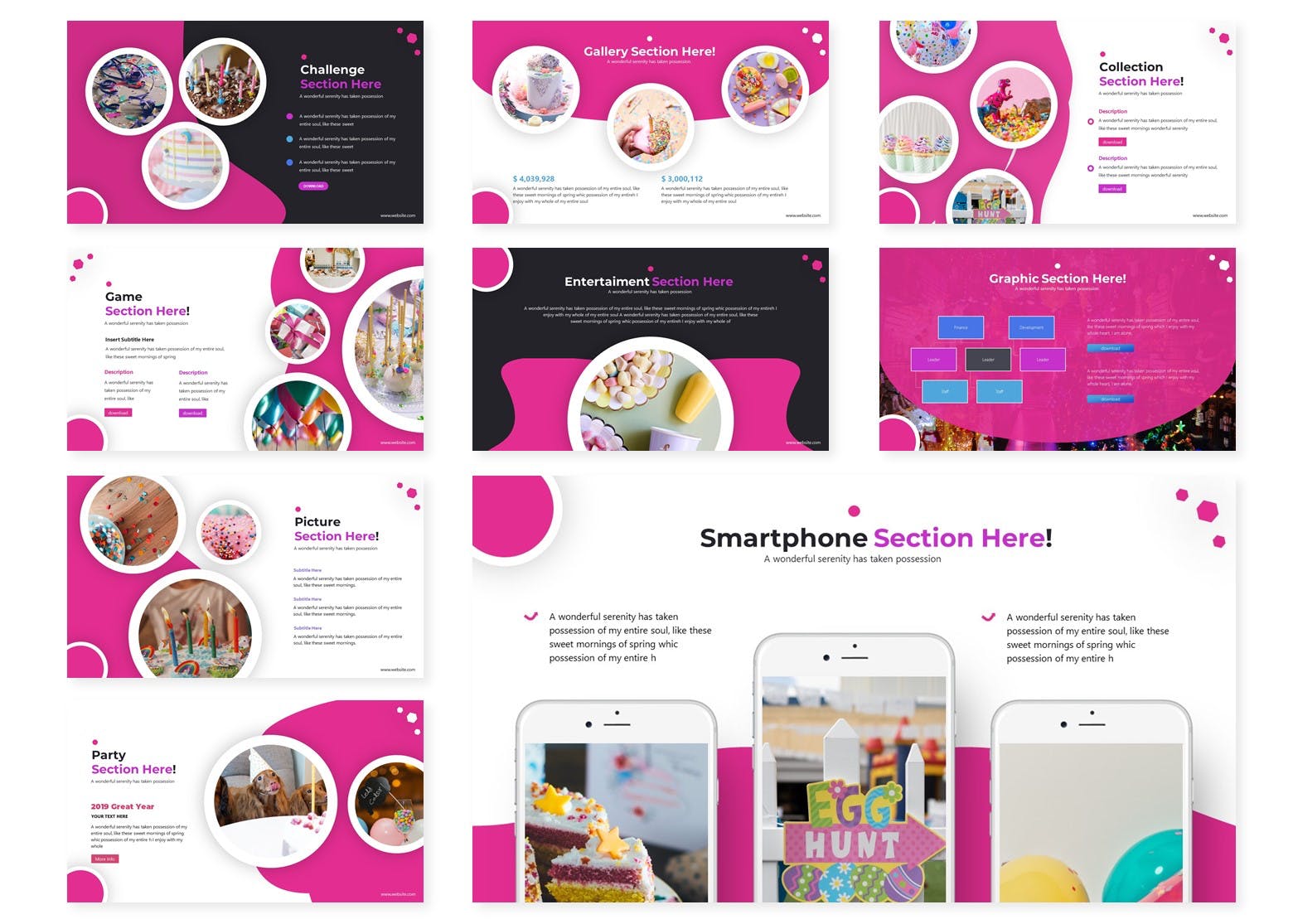 多彩设计风格活动策划方案Keynote幻灯片模板 Sureprise | Keynote Template插图(2)