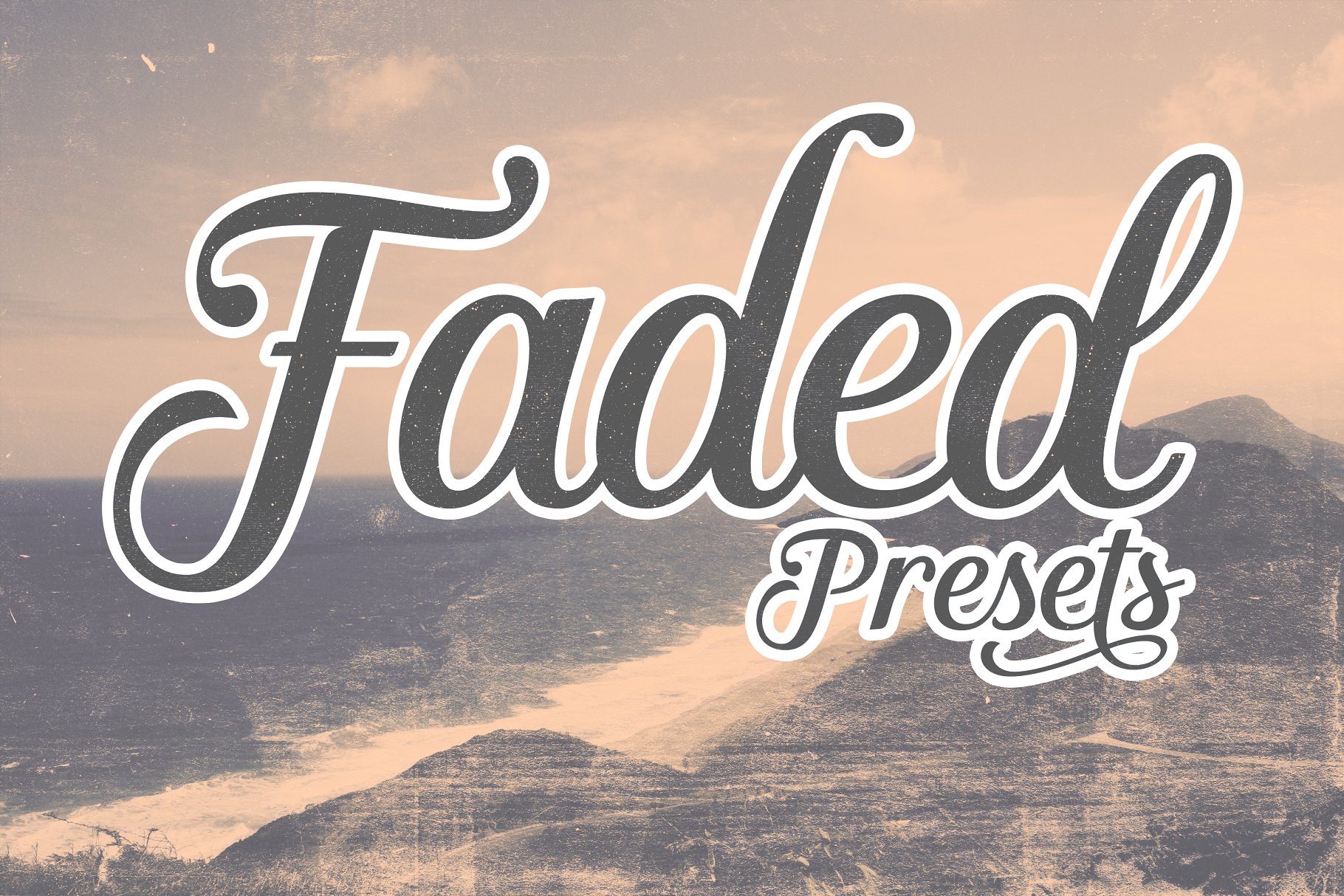照片褪色做旧效果PS动作 Faded Presets (+111 Bonus Gradients)插图