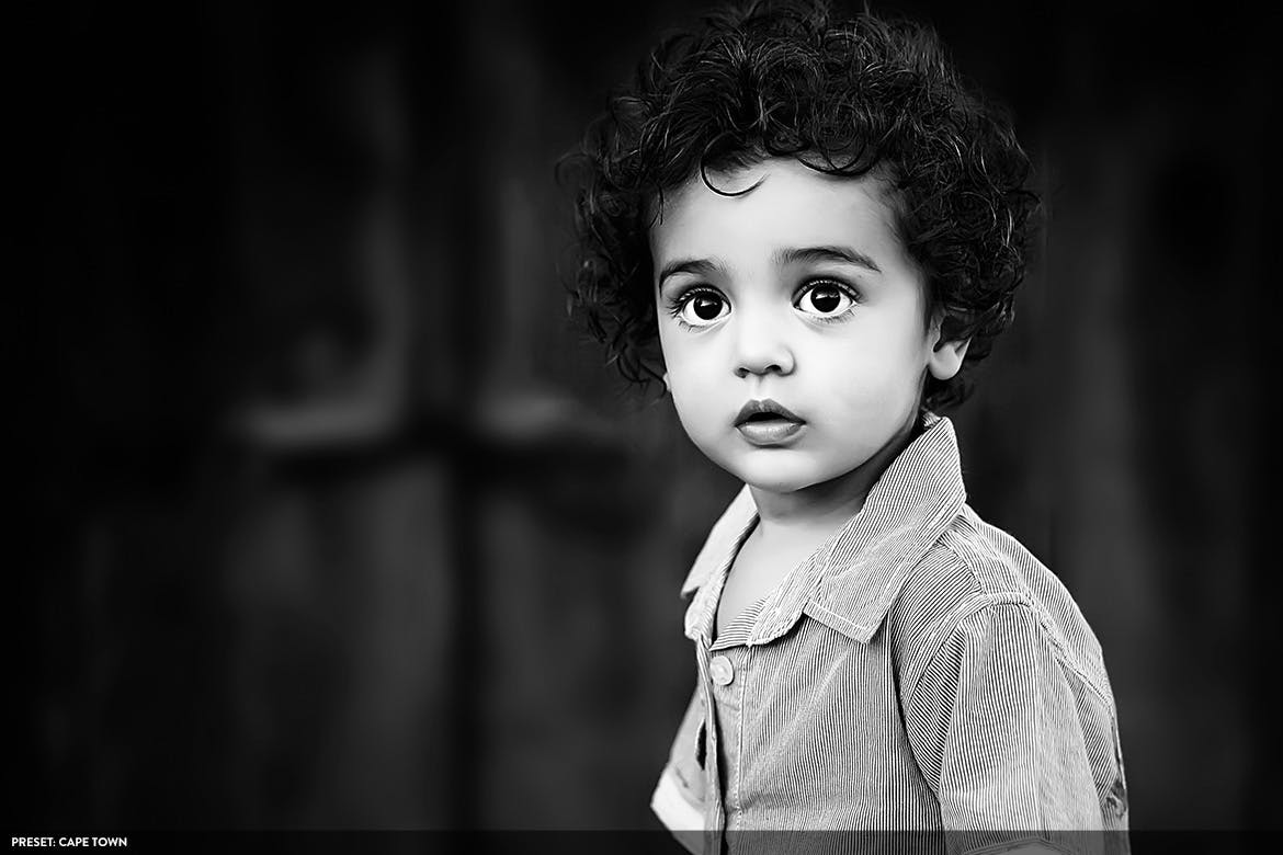 20款摄影大师级别黑白色调照片风格生成PS预设v1 Monochromatic Vol. 1 – 20 Photoshop Presets插图(1)