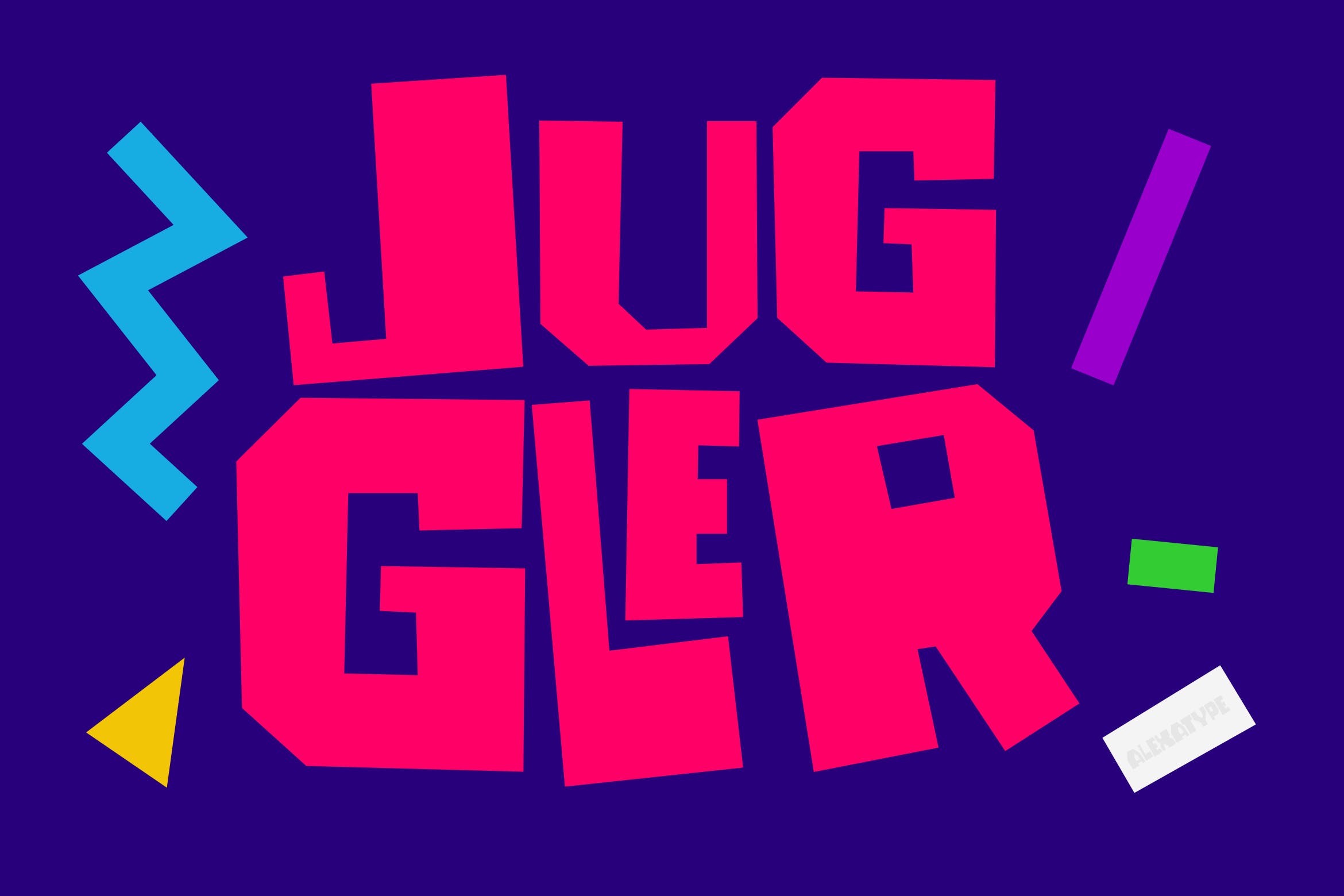 嬉皮古怪独特造型英文无衬线字体素材库精选 Juggler – Trendy Quirky Font插图