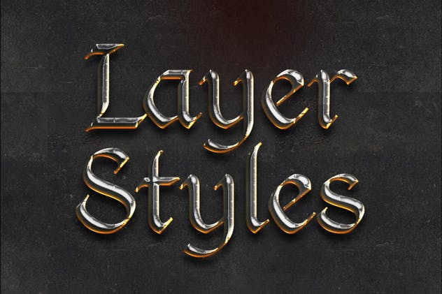 金属镀铬&火焰特效PS图层样式 Chrome & Fire Photoshop Layer Styles插图(3)