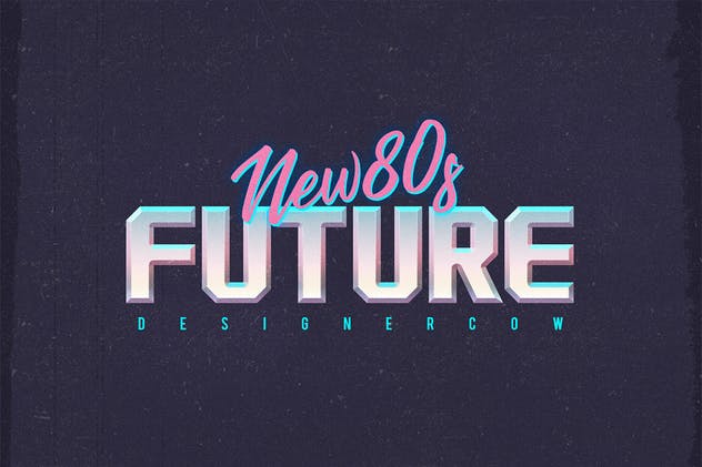 11款80年代复古文特效PS图层样式V3 80s Text Effect V3插图(9)