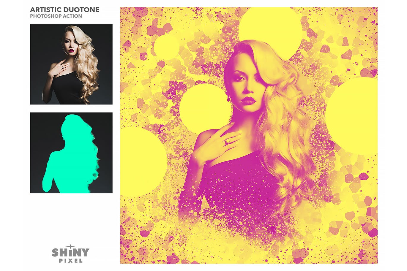 80年底双色调艺术风格效果图片处理PS动作 Artistic Duotone Effect – Photoshop Action插图(4)