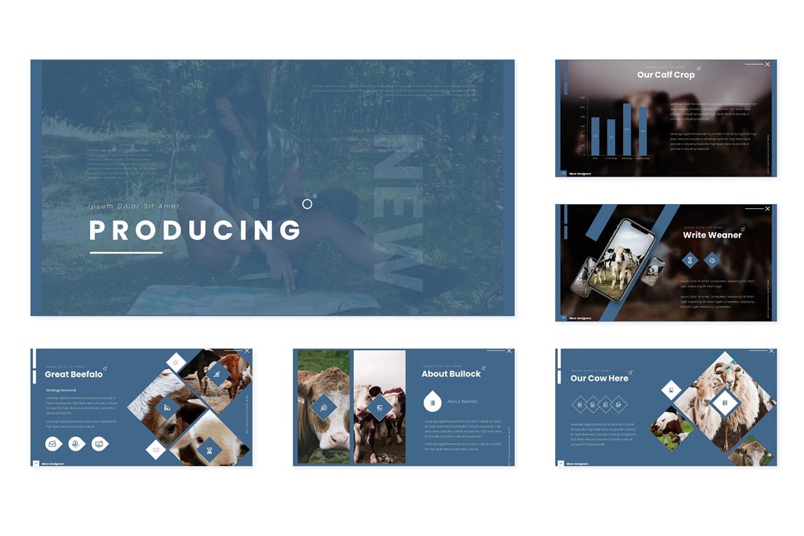 养殖业/牧场宣传谷歌幻灯片设计模板 Producing – Google Slides Template插图(1)