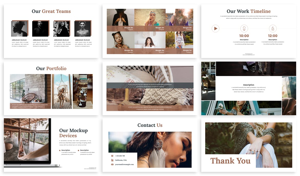 营销/金融/技术业务Lookbook素材库精选谷歌演示模板Vancouver – Lookbook Google Slide Template插图(3)