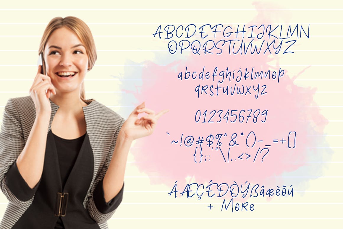 现代书法风格英文手写字体 Henniver插图(5)