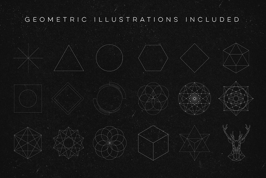 复古嬉皮文化艺术模板 Vintage Hipster Art Templates Bundle插图(15)