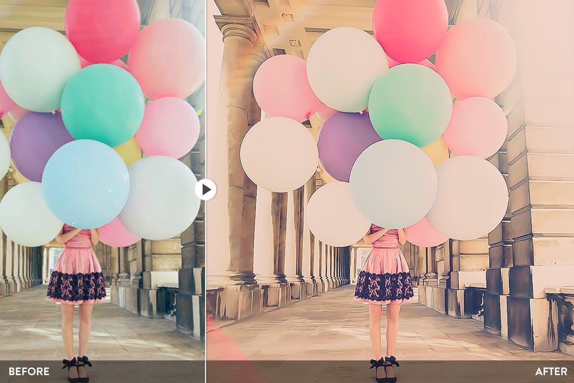 20款柔和梦幻色调照片后期处理PS预设工具 Pastel Colors – 20 Photoshop Presets插图(1)