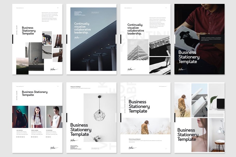 办公场景展示 Keynote 幻灯片模板 Keynote Vertical Stationery Template插图(5)