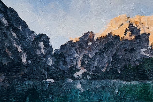 一键生成大师级逼真油画作品效果PS动作 Palette Knife Photoshop Action插图(7)