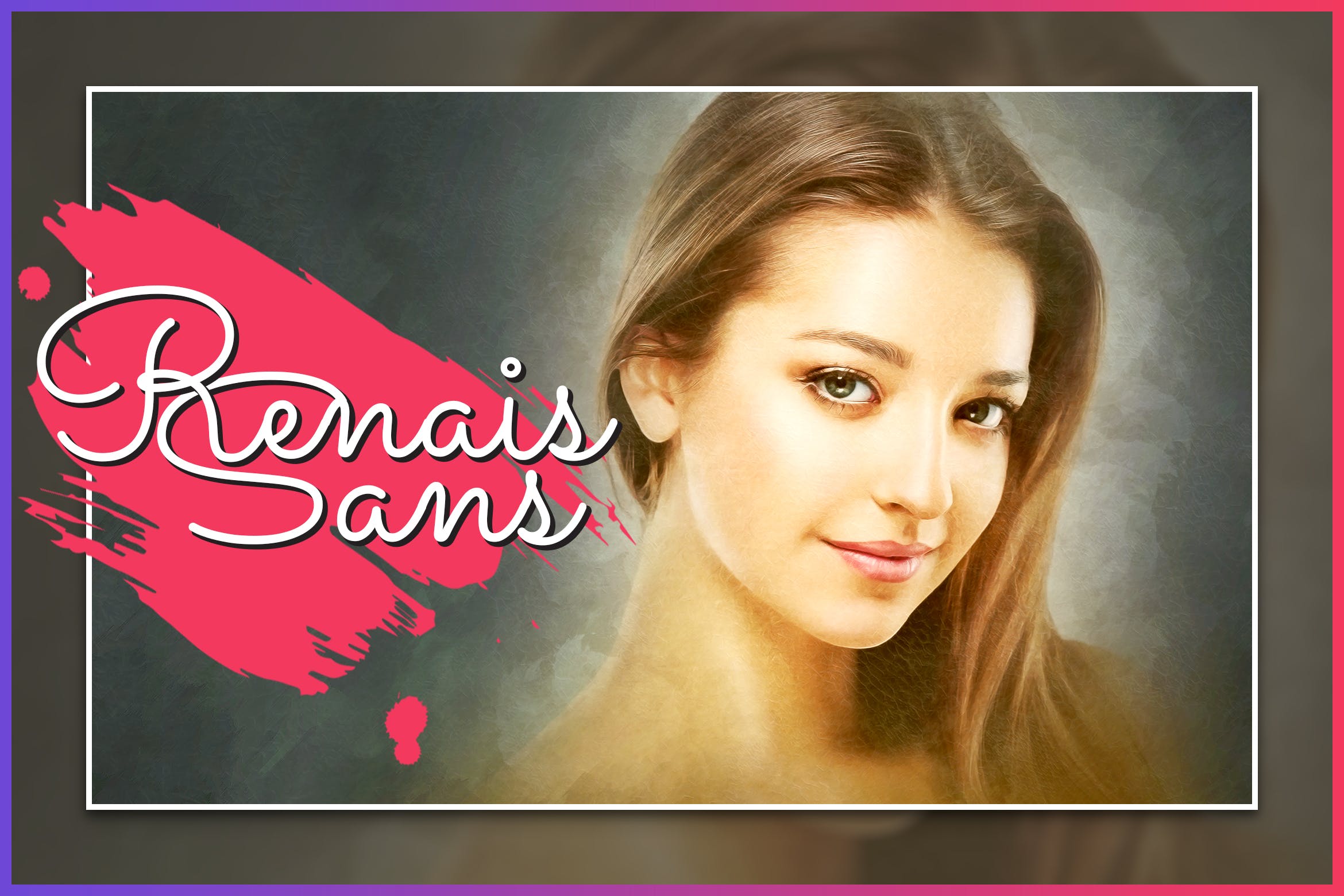 唯美油画作品风格一键生成PS动作 Renaissance CS3+ Photoshop Action插图