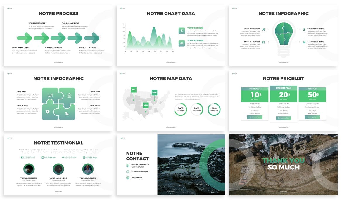 市场规划/项目计划主题素材库精选Keynote模板模板 Notre – Strategic Plan Keynote Template插图(3)