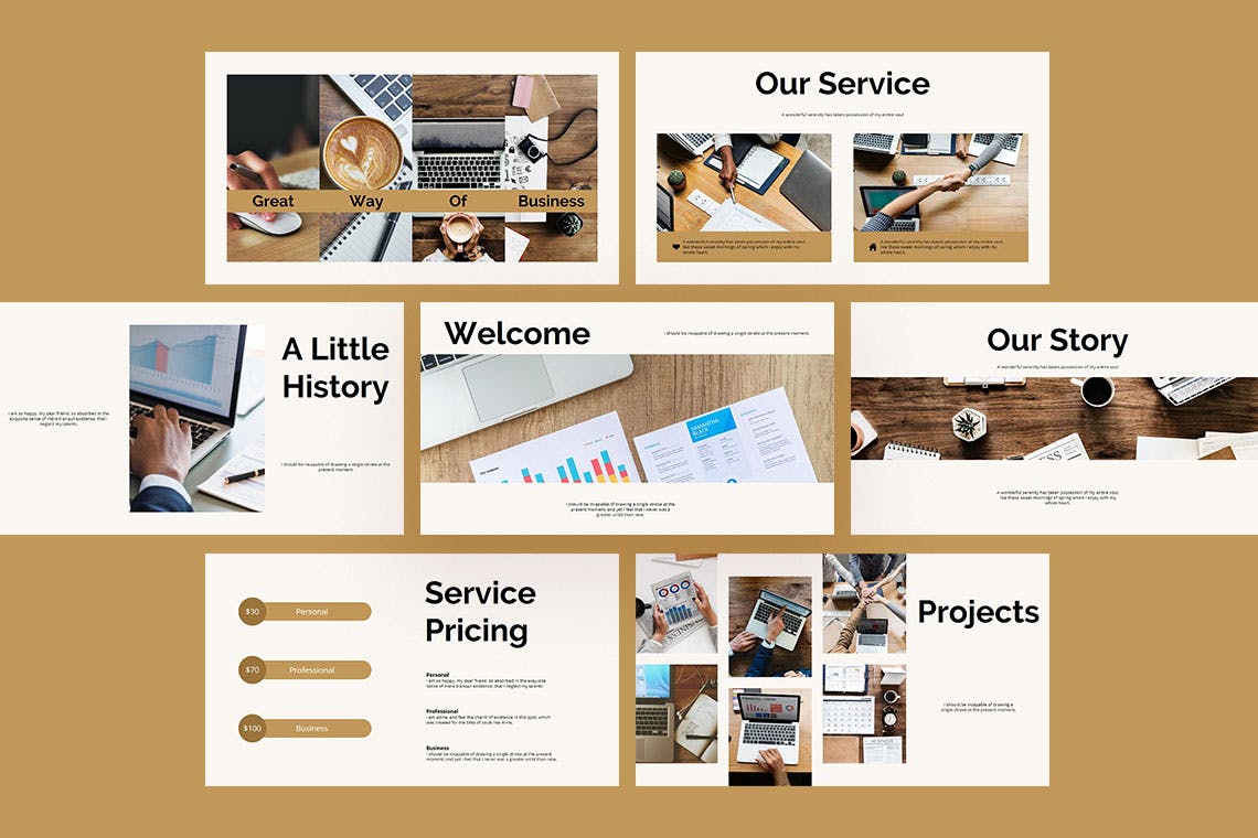 专业企业宣传谷歌幻灯片设计模板 Great Business – Google Slide Presentation插图(1)