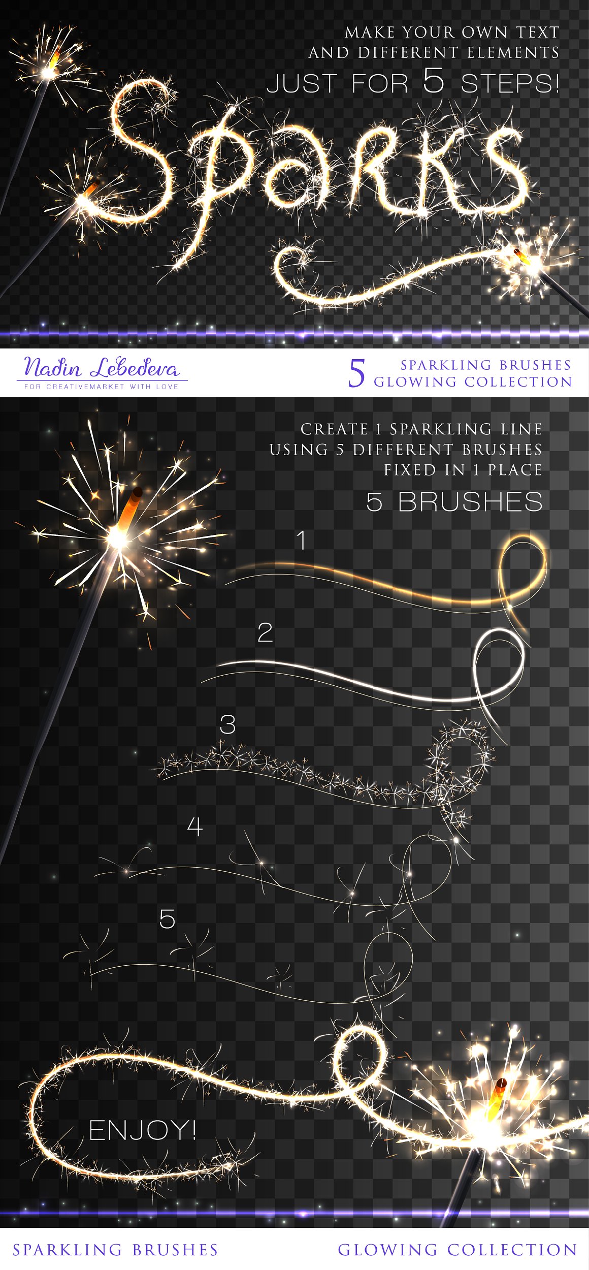 素材库下午茶：新年必备的烟火适量画笔素材包下载[Ai]