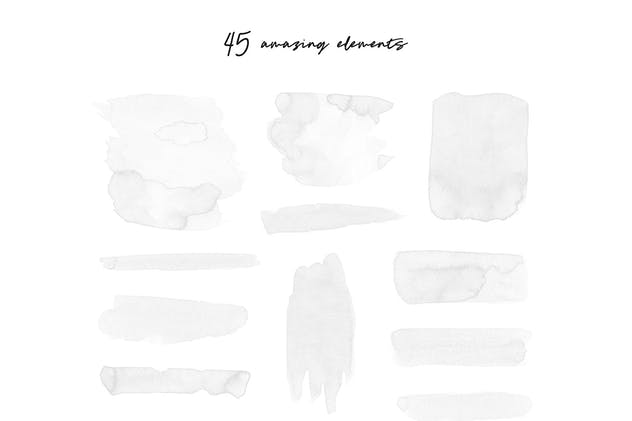 水彩画笔/图案PS笔刷合集 Aurora Watercolor Brushes Collection插图(3)