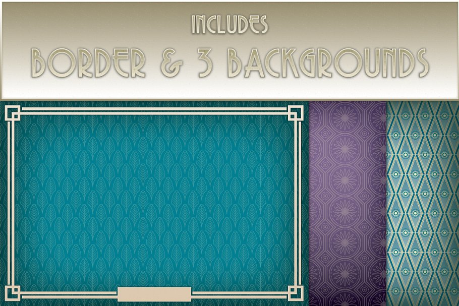 30年代复古装饰艺术PS图层样式 Art Deco Styles插图(4)