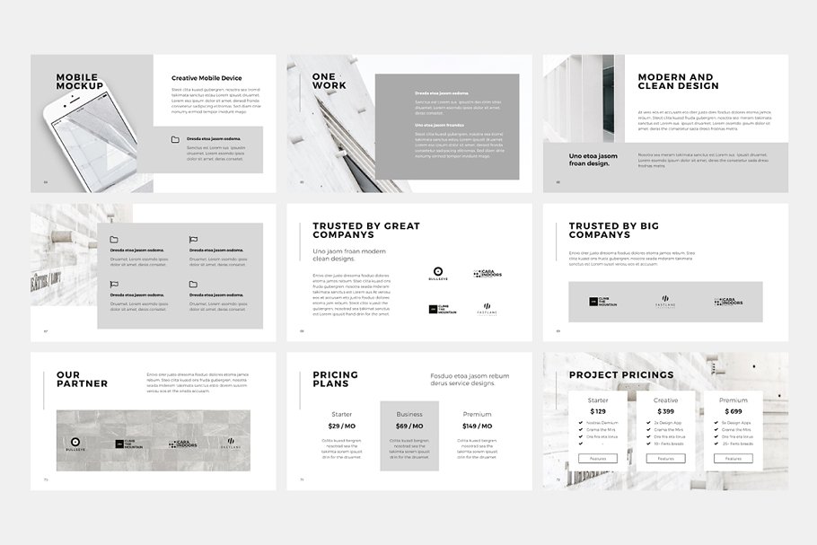 现代简约极简主义谷歌幻灯片模板 NORS Google Slides Template + Bonus插图(11)