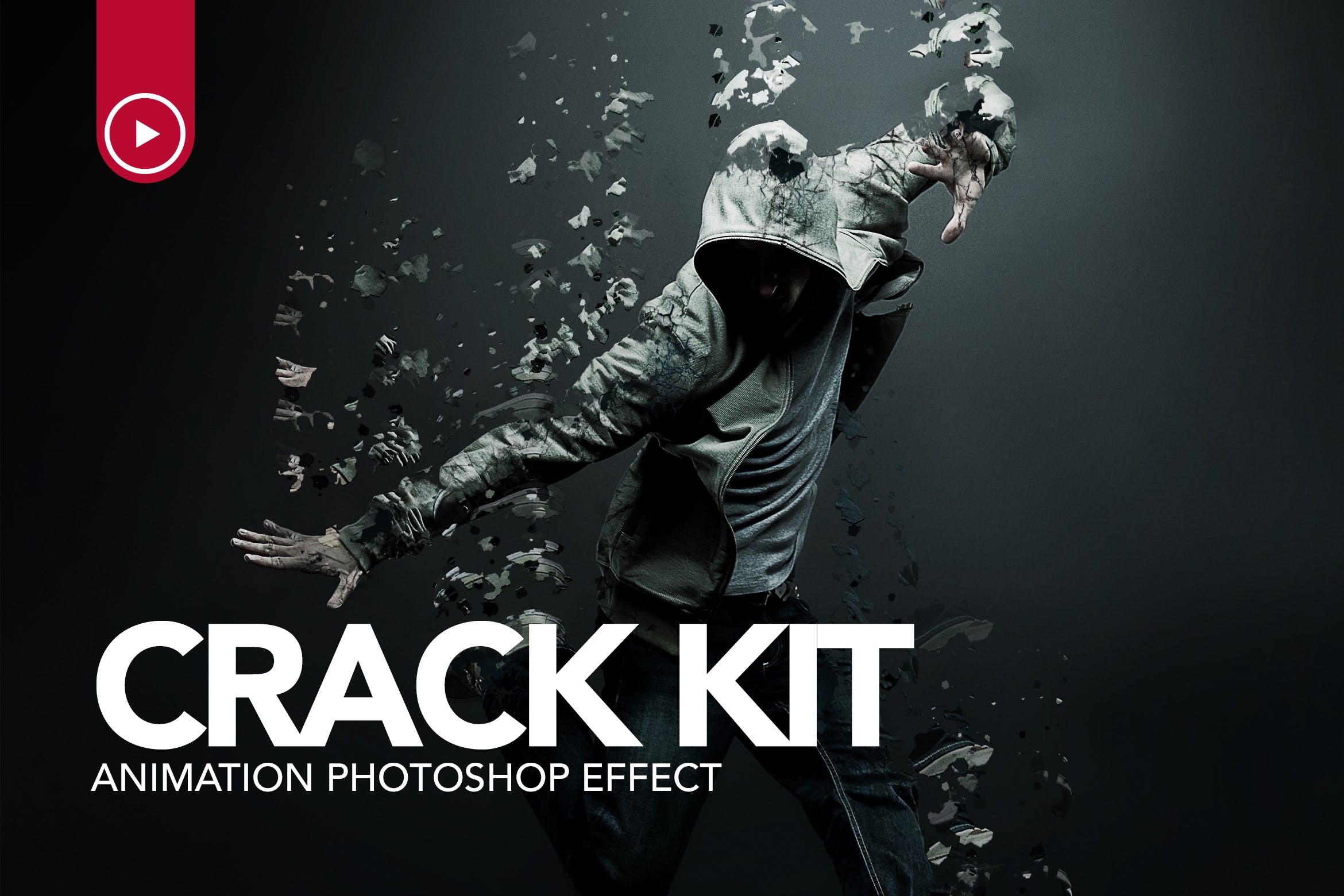 炫酷运动人物动画效果PS动作 Gif Animated Crack Kit Photoshop Action插图
