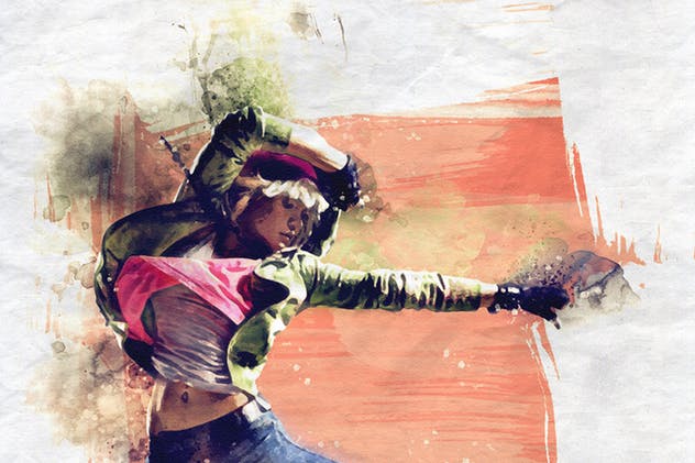 艺术水彩手绘效果一键生成PS动作 Artistic Watercolor Photoshop Action插图(14)