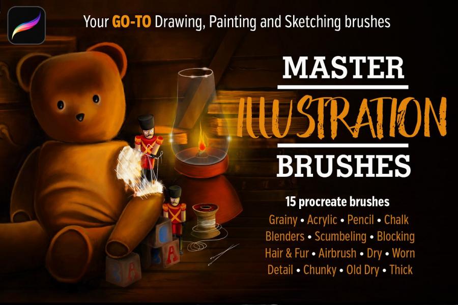 15种风格独特的Procreate笔刷套装插图(2)