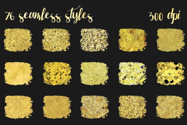 金漆闪闪图层样式、PS笔刷&纹理合集（2） Golden Era for Adobe Photoshop插图(3)