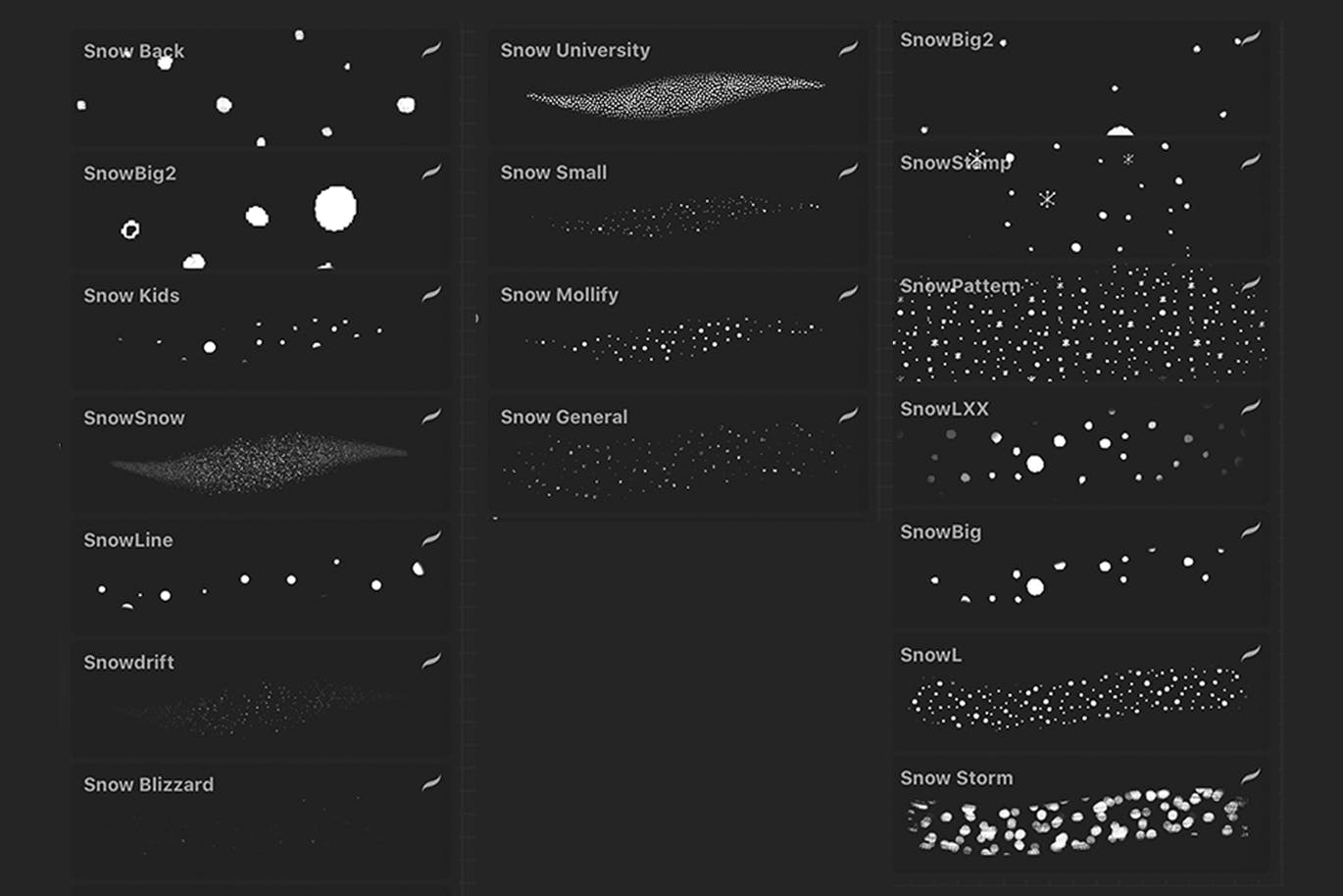 雪景手绘必备利器-Procreate雪花图案笔刷 Snow Brushes for Procreate插图(3)