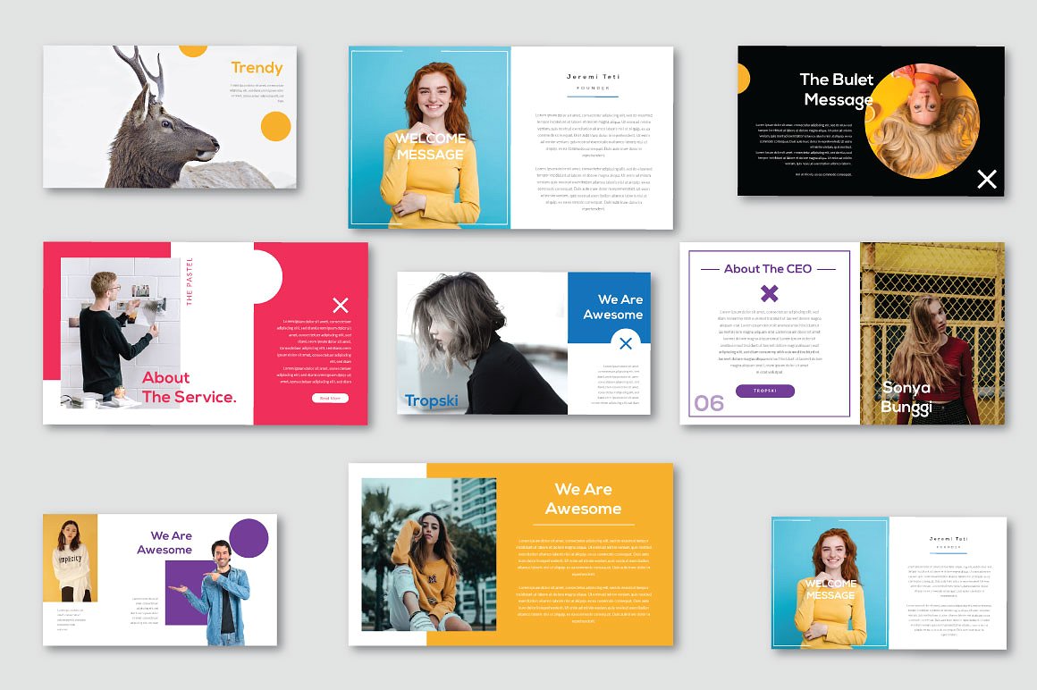 时尚现代的谷歌幻灯片模板PPT插图(2)