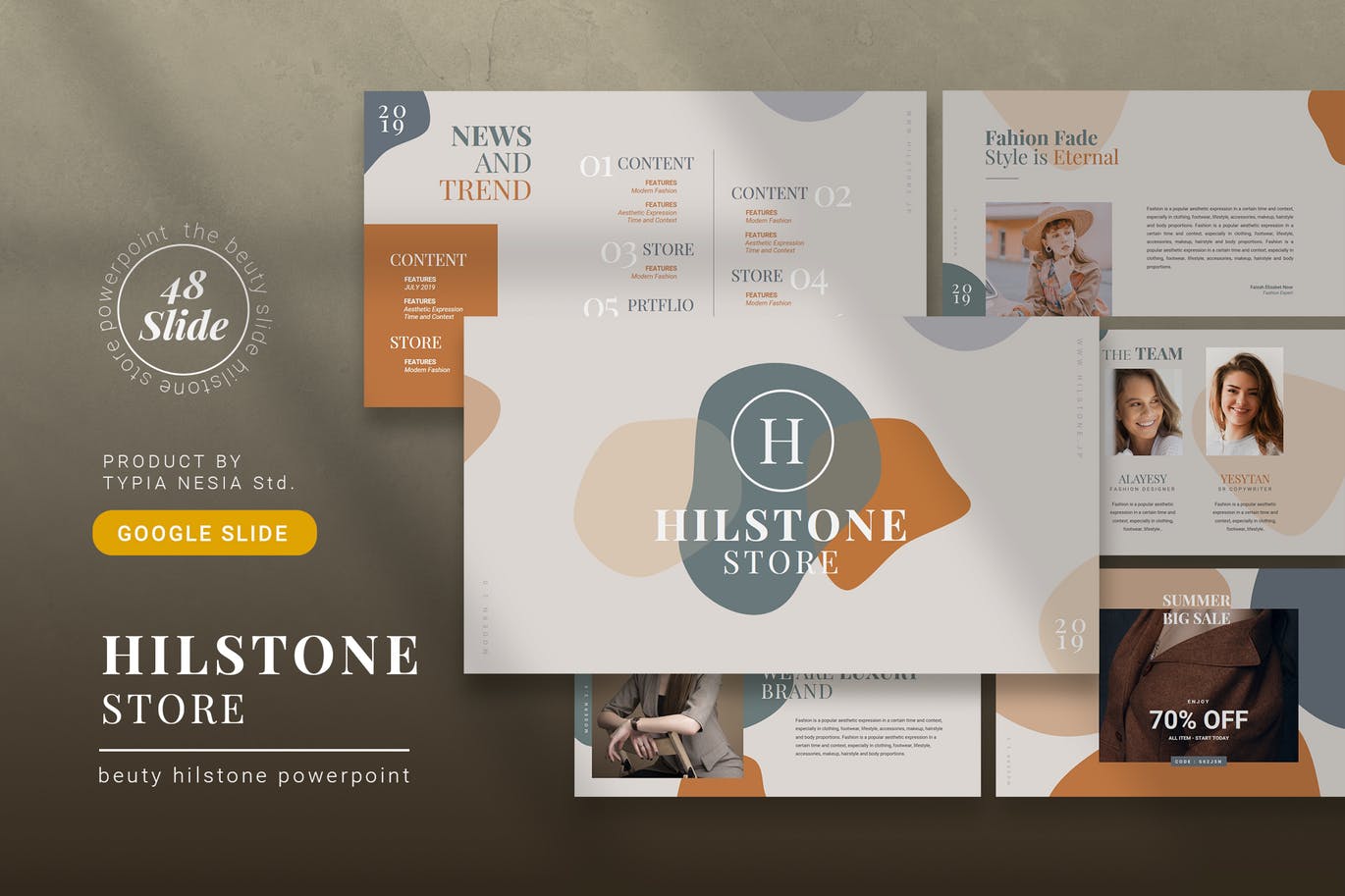 时尚服饰公司介绍谷歌幻灯片设计模板[PPTX] Fashion Google Slided Presentation Template插图