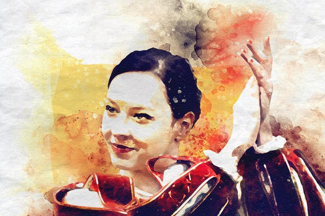 艺术水彩手绘效果一键生成PS动作 Artistic Watercolor Photoshop Action插图(9)