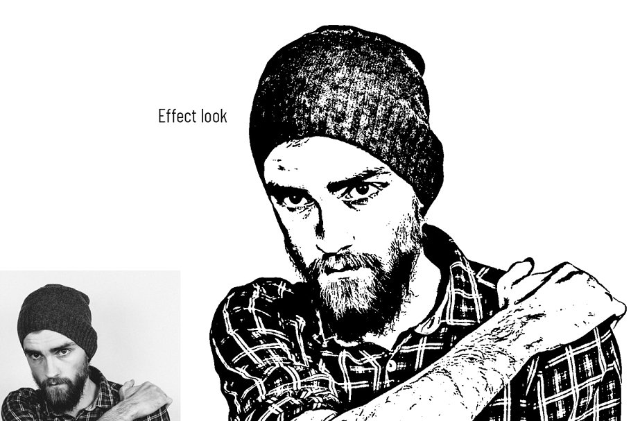 照片转矢量墨水艺术风格ps动作下载 Vector Tracing Photoshop Action插图(5)