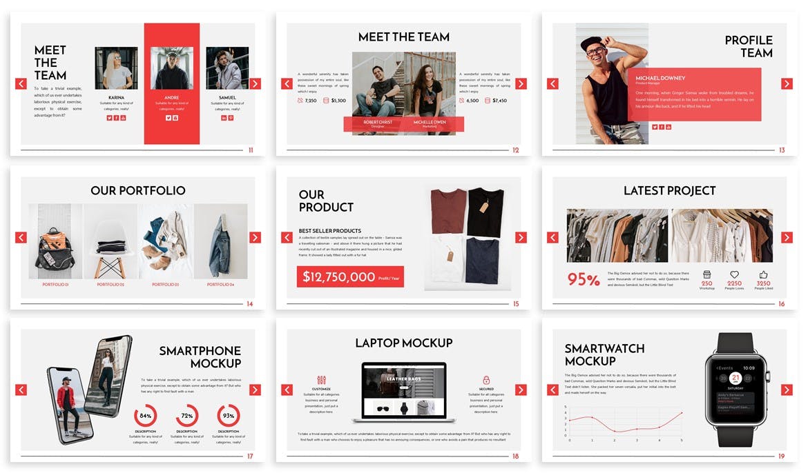 服装主题Keynote演讲幻灯片模板下载 Badjoe – Apparel Keynote Template插图(2)