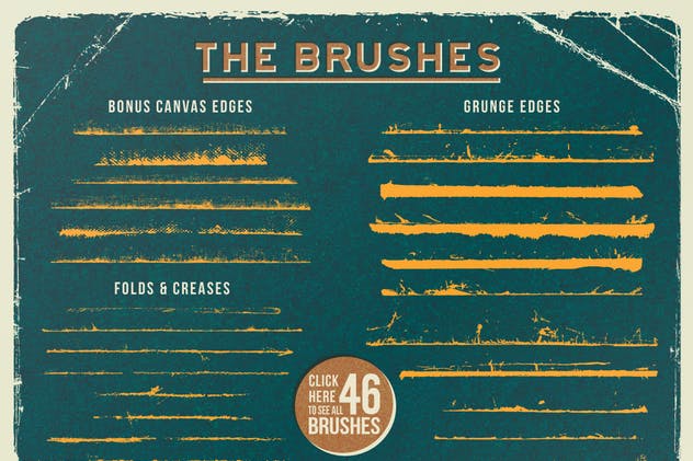 复古纸张折叠折痕边界AI笔刷 Vintage Vector Edge Brushes插图(2)