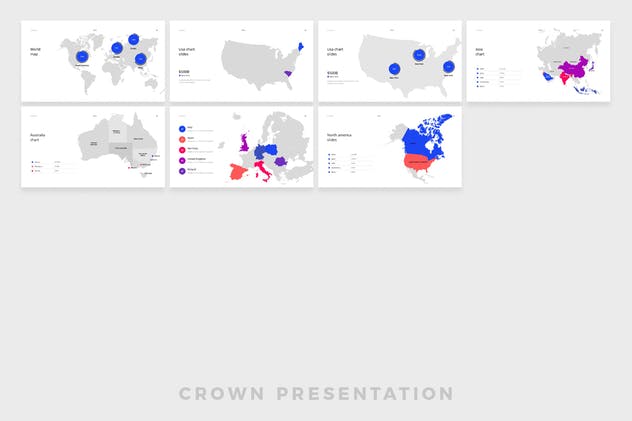 简单专业的企业PPT模板设计素材 CROWN Powerpoint Template插图(7)