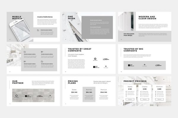 极简现代化白色系PPT模板下载[PPTX,PSD]插图(7)