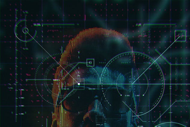 科幻高科技HUD交互界面效果PS动作v2 Technology 2 Photoshop Action插图(1)