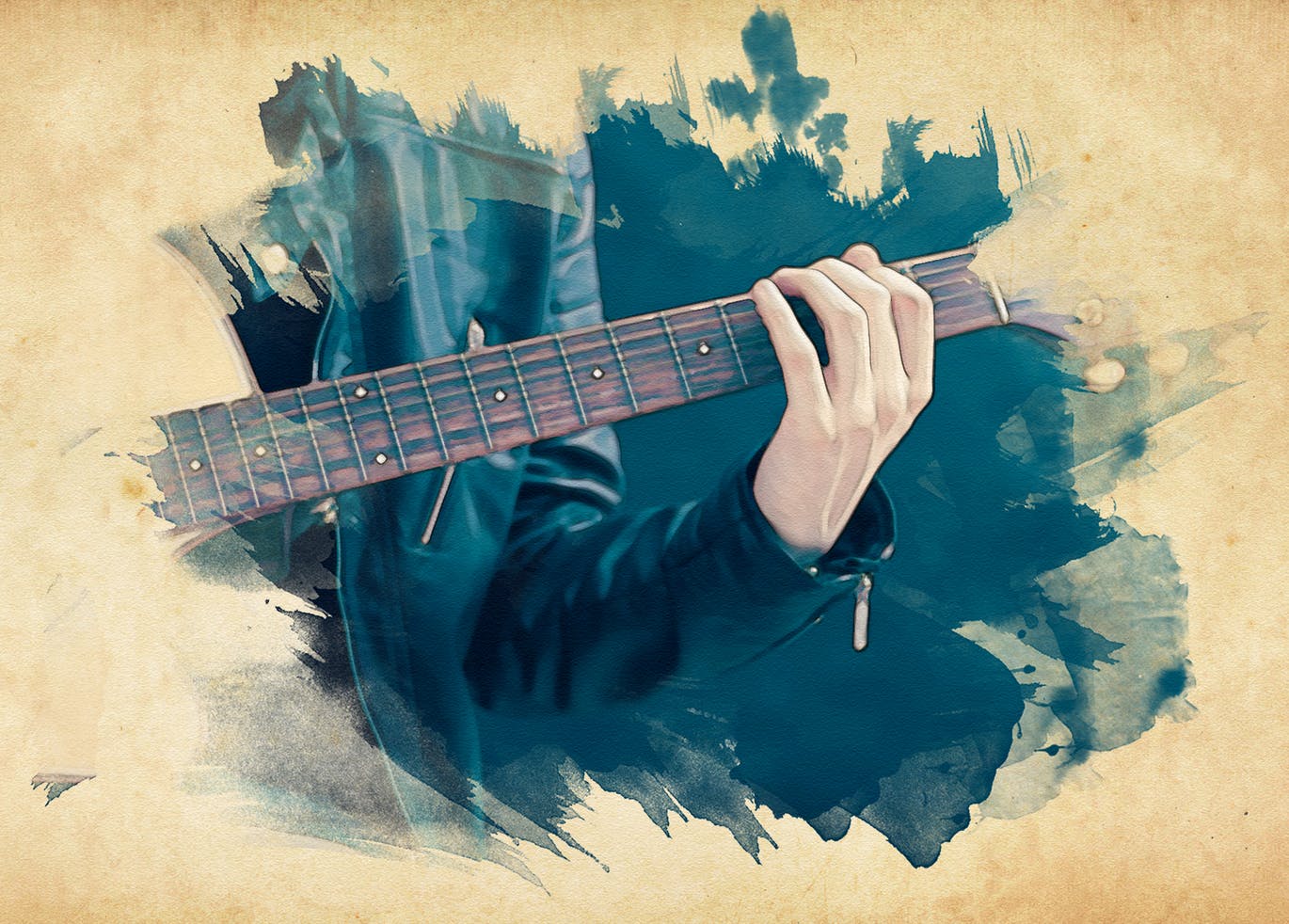 充满活力的逼真水彩遮罩效果PS动作 Vibrant Watercolor Effect – Photoshop Action插图(2)