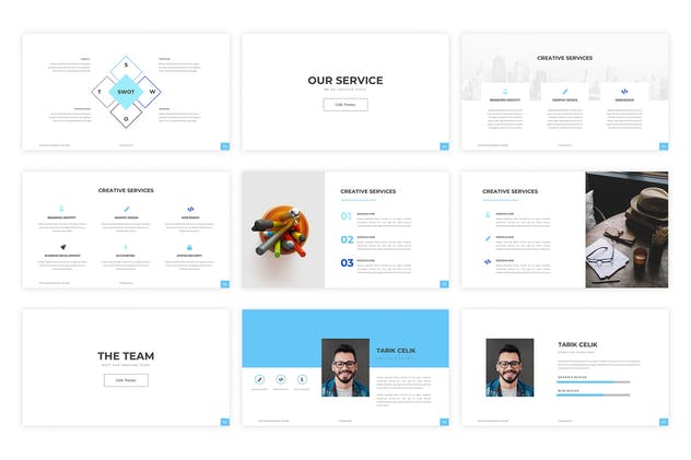 极简主义现代风格谷歌幻灯片模板 Celik Google Slides Template插图(2)
