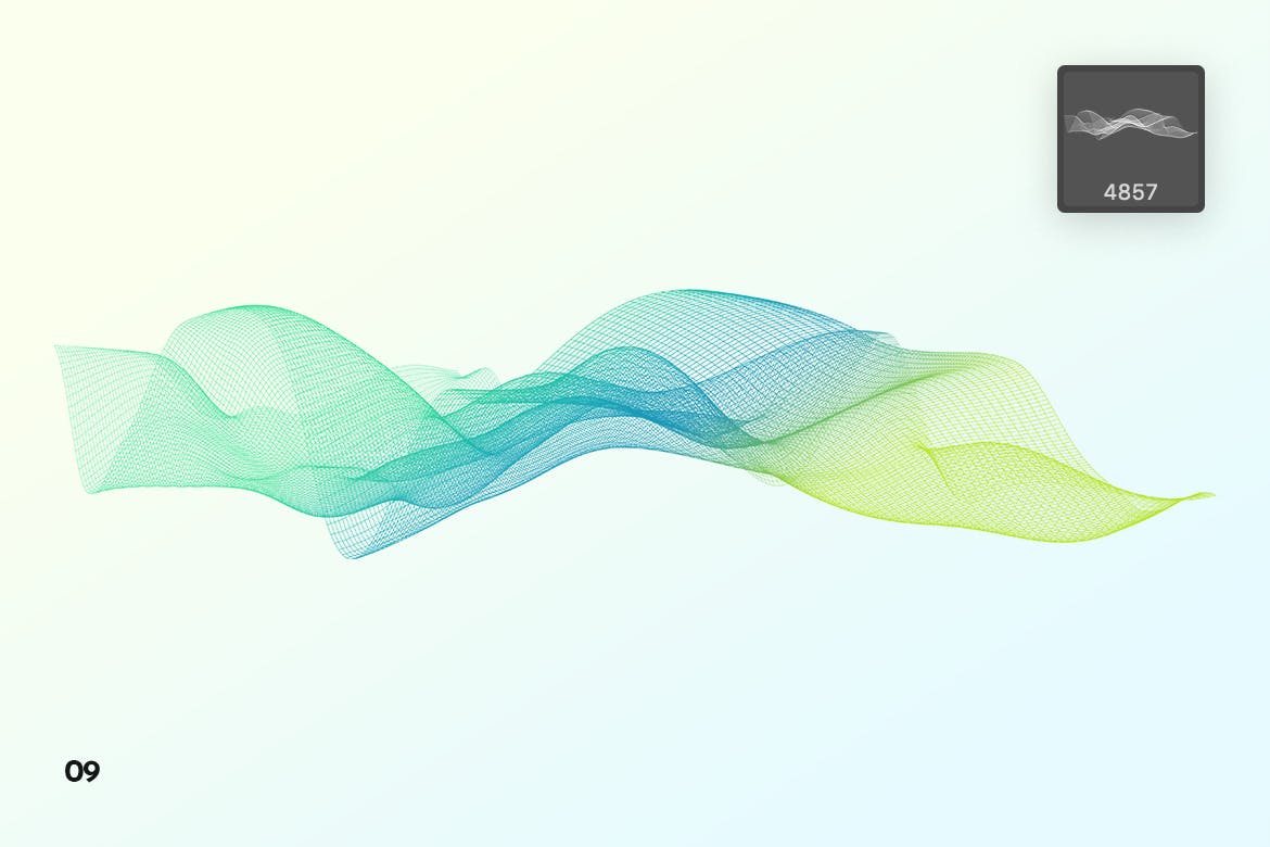 抽象数字网格波纹背景纹理PS笔刷 Digital Grid Waves Photoshop Brushes插图(12)