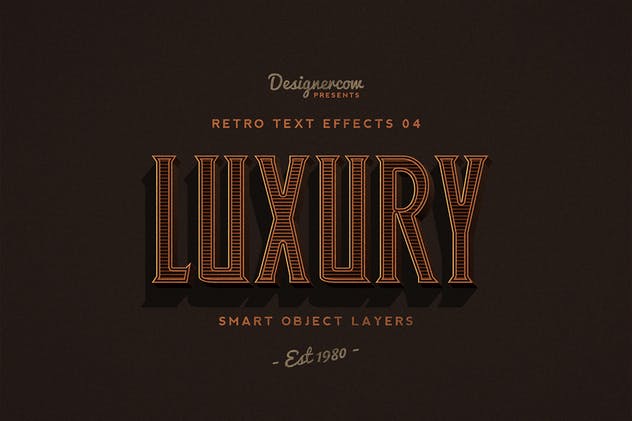 10款复古文本标题3D立体效果PS图层样式 Retro Text Effects V01插图(4)