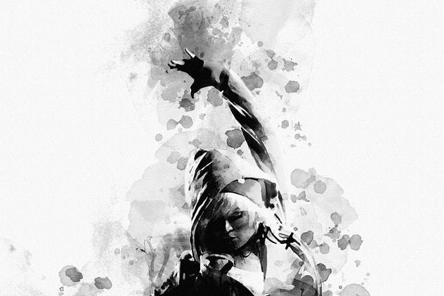 中国水墨风效果一键生成PS动作 Ink Art Photoshop Action插图(4)