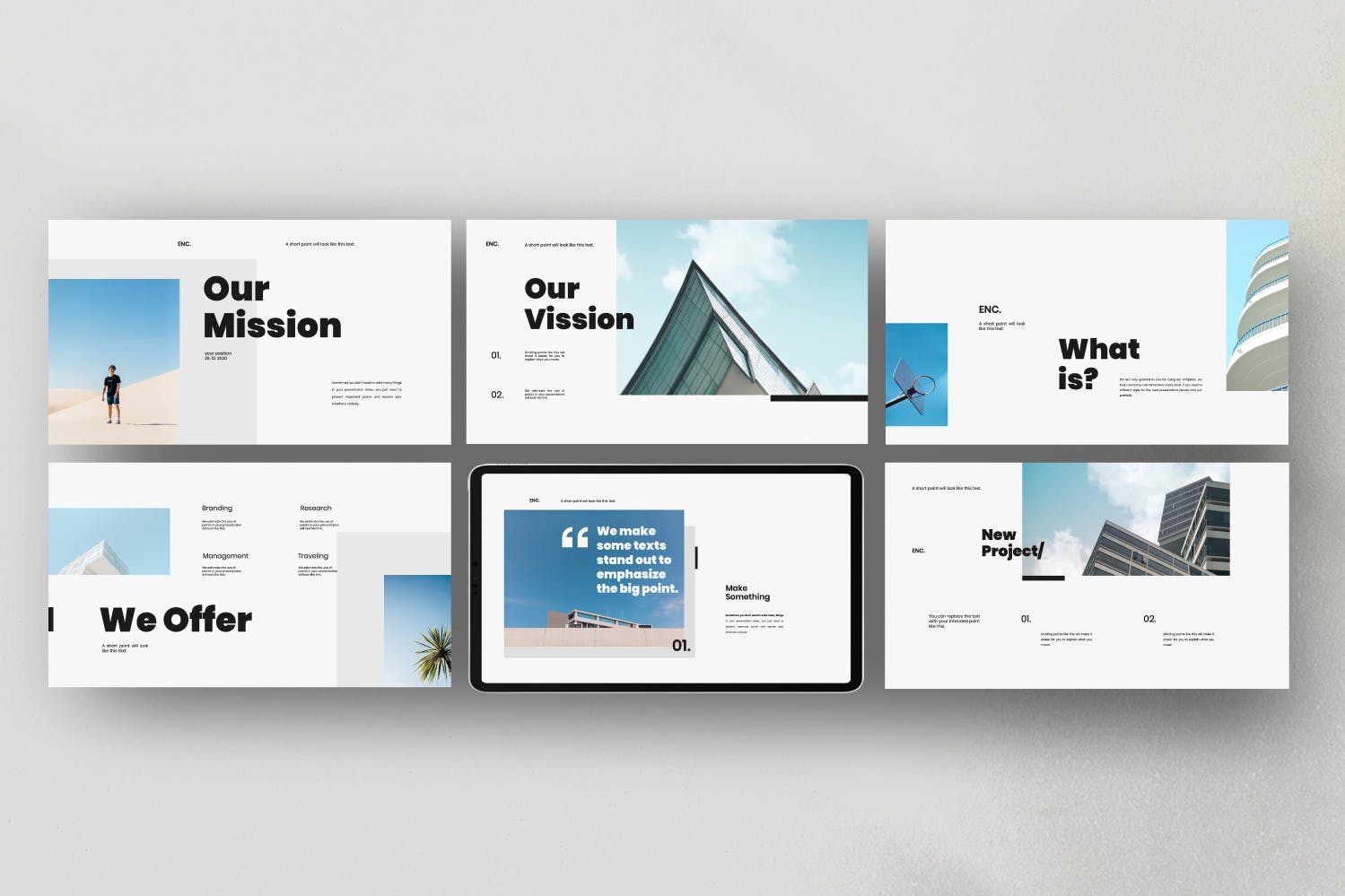 极简主义设计风格建筑设计商业服务素材库精选PPT模板 ENCORE – Minimal Business Powerpoint插图(5)