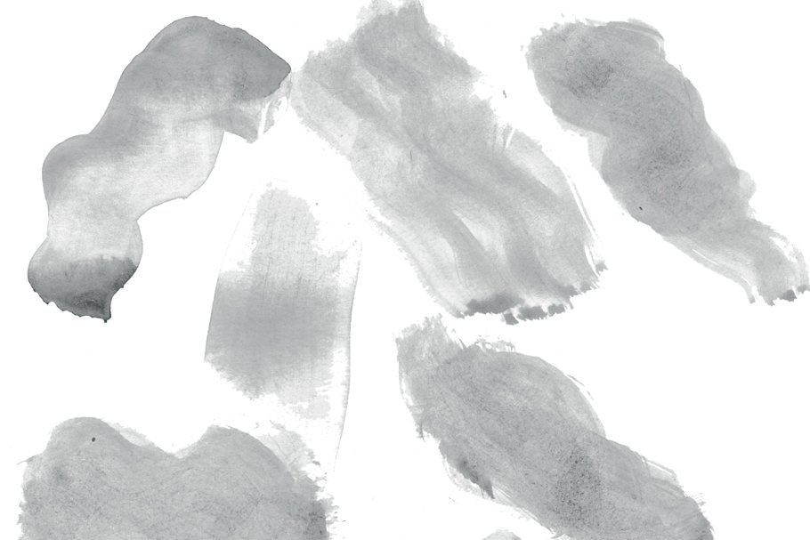 150款手绘水彩笔画图案PS笔刷 150 Handcrafted Watercolor Brushes插图(4)