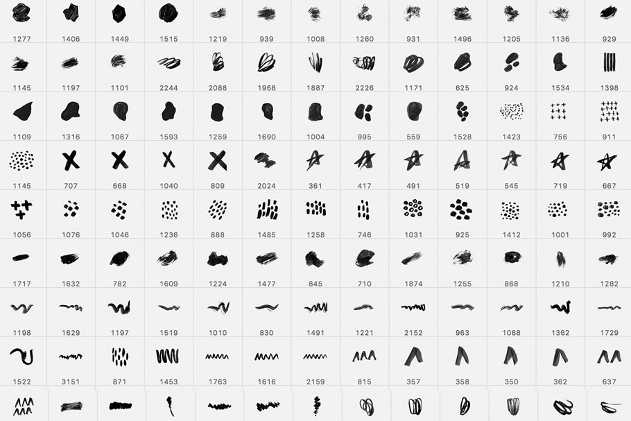 500款超级画笔笔触笔迹PS笔刷 Ultimate Texture – 500 PS Brushes插图(6)