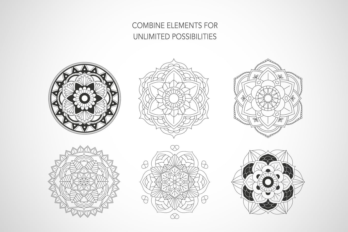 曼陀罗图形设计绘画LR素材包for AI Mandala Generator PRO插图(1)