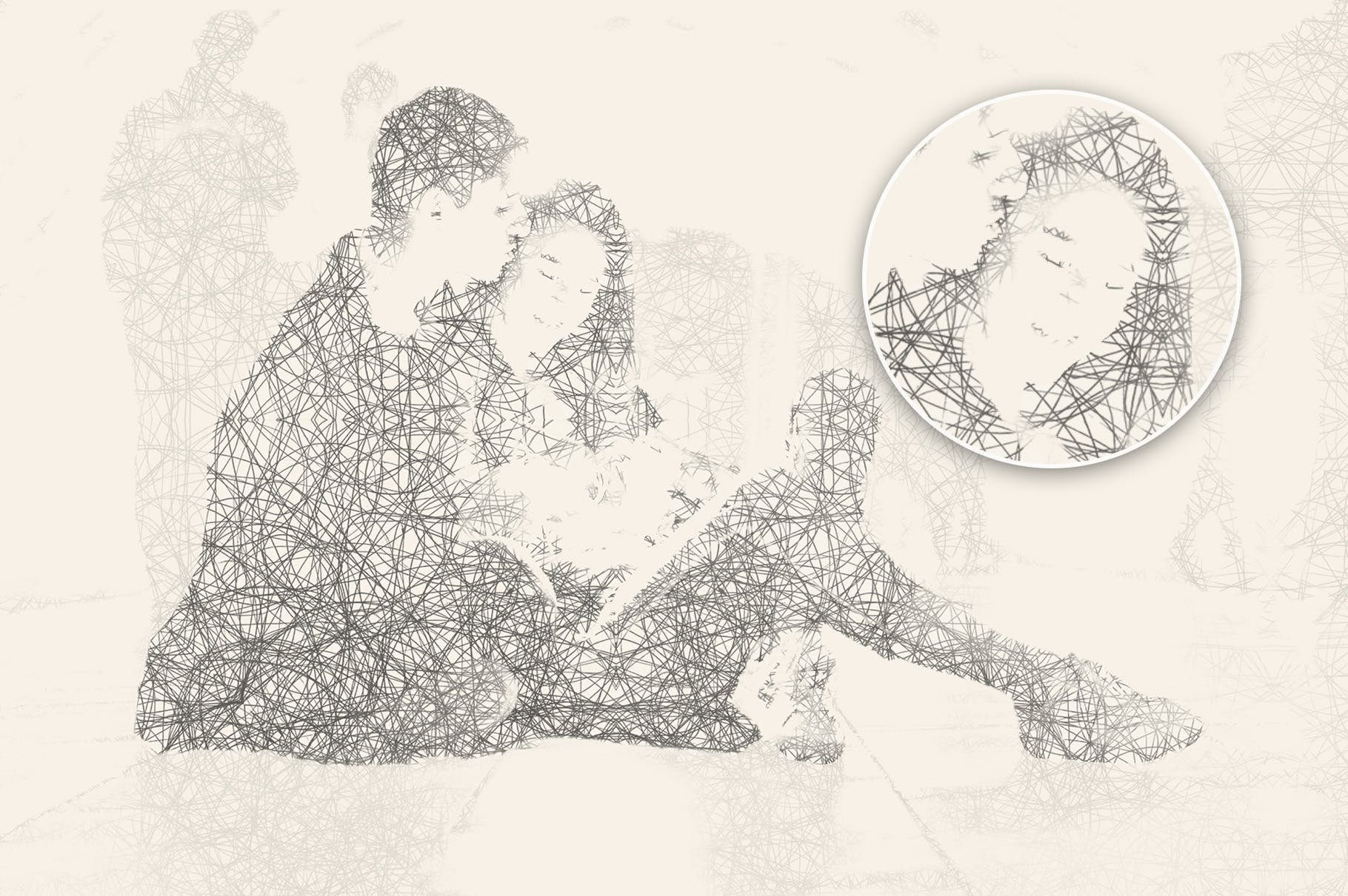 建筑素描艺术绘画效果一键生成PS动作 AI Scribble Art Photoshop Actions插图(5)