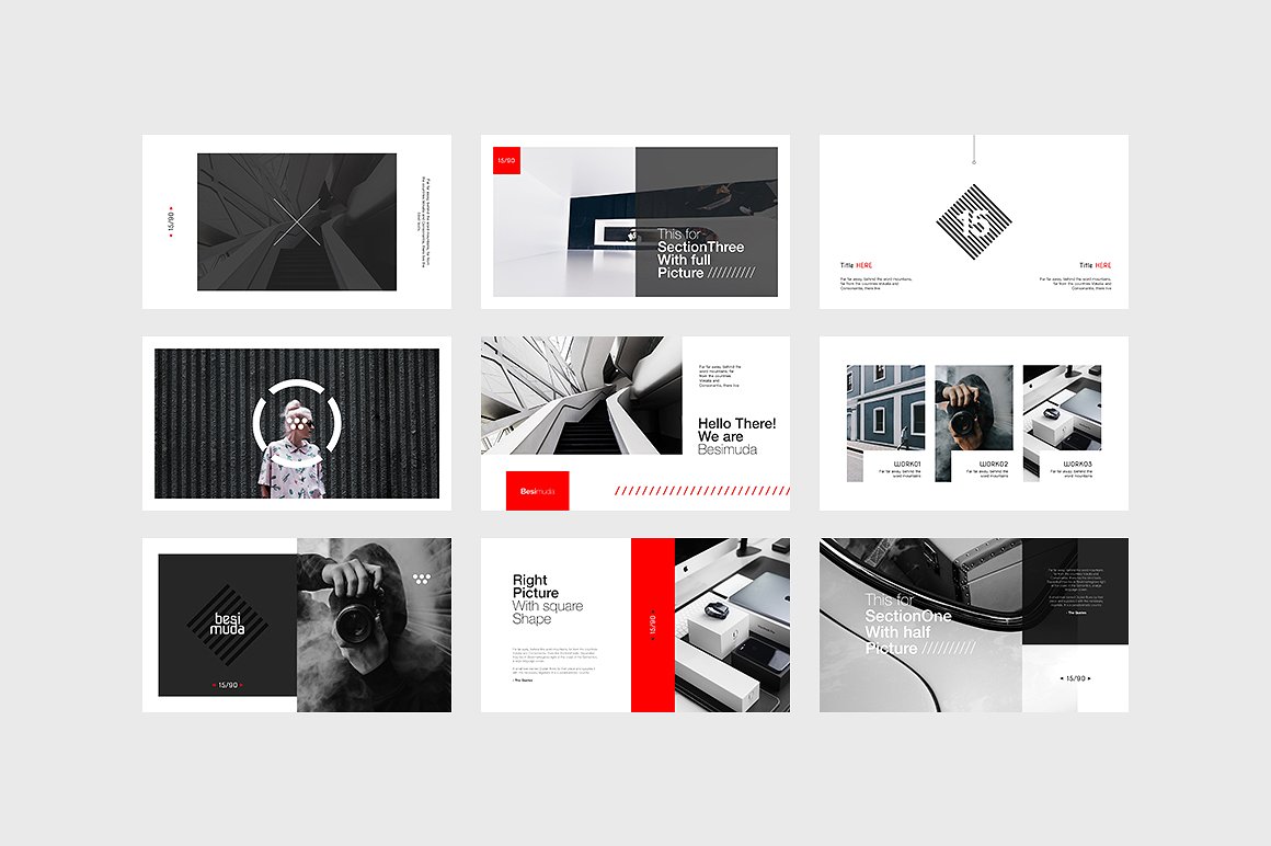 素材库下午茶：独特的高端设计感极强的keynote模板下载插图(4)